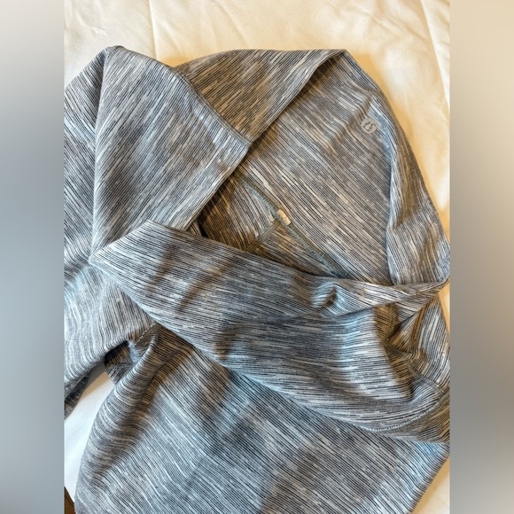 Lululemon Wunder Under Crop High Rise Scallop Hem Leggings Gray Size L - Picture 4 of 5